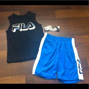 Fila Boys sz 4 tank top shirt athletic shorts set new with tags
